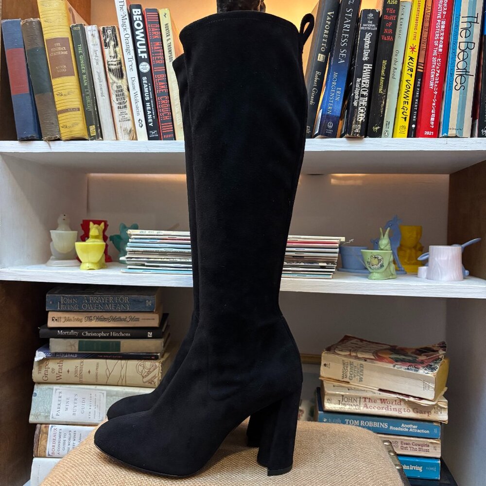 CO black suede boots